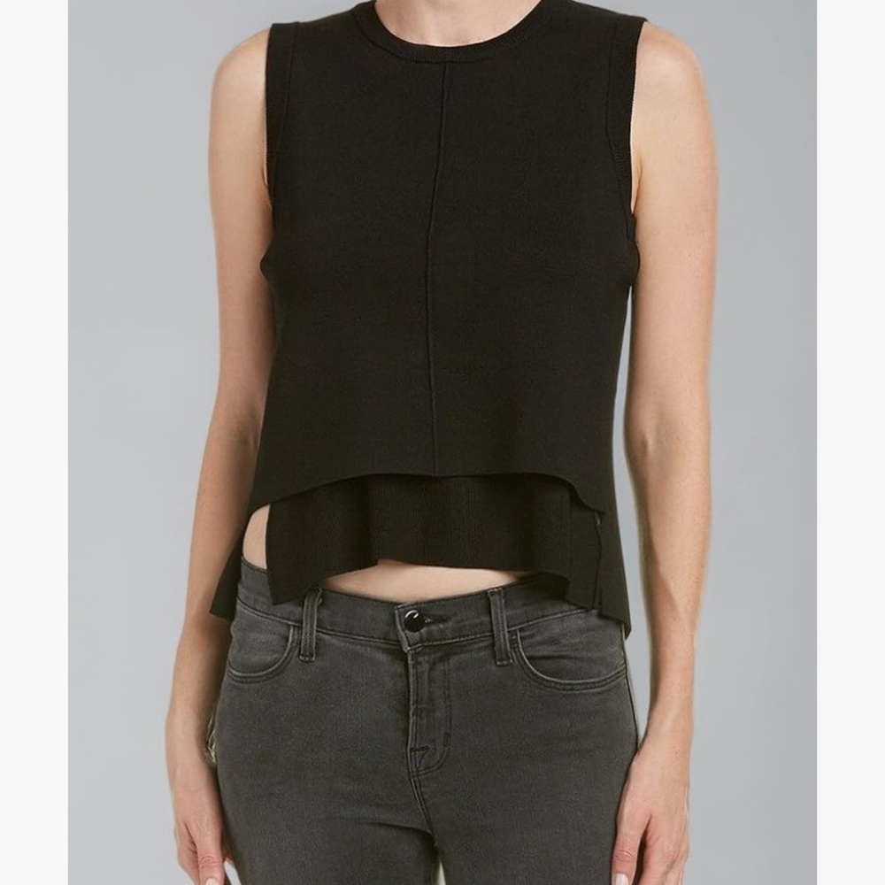 Kendall + Kylie Black Tank Top with Open Back